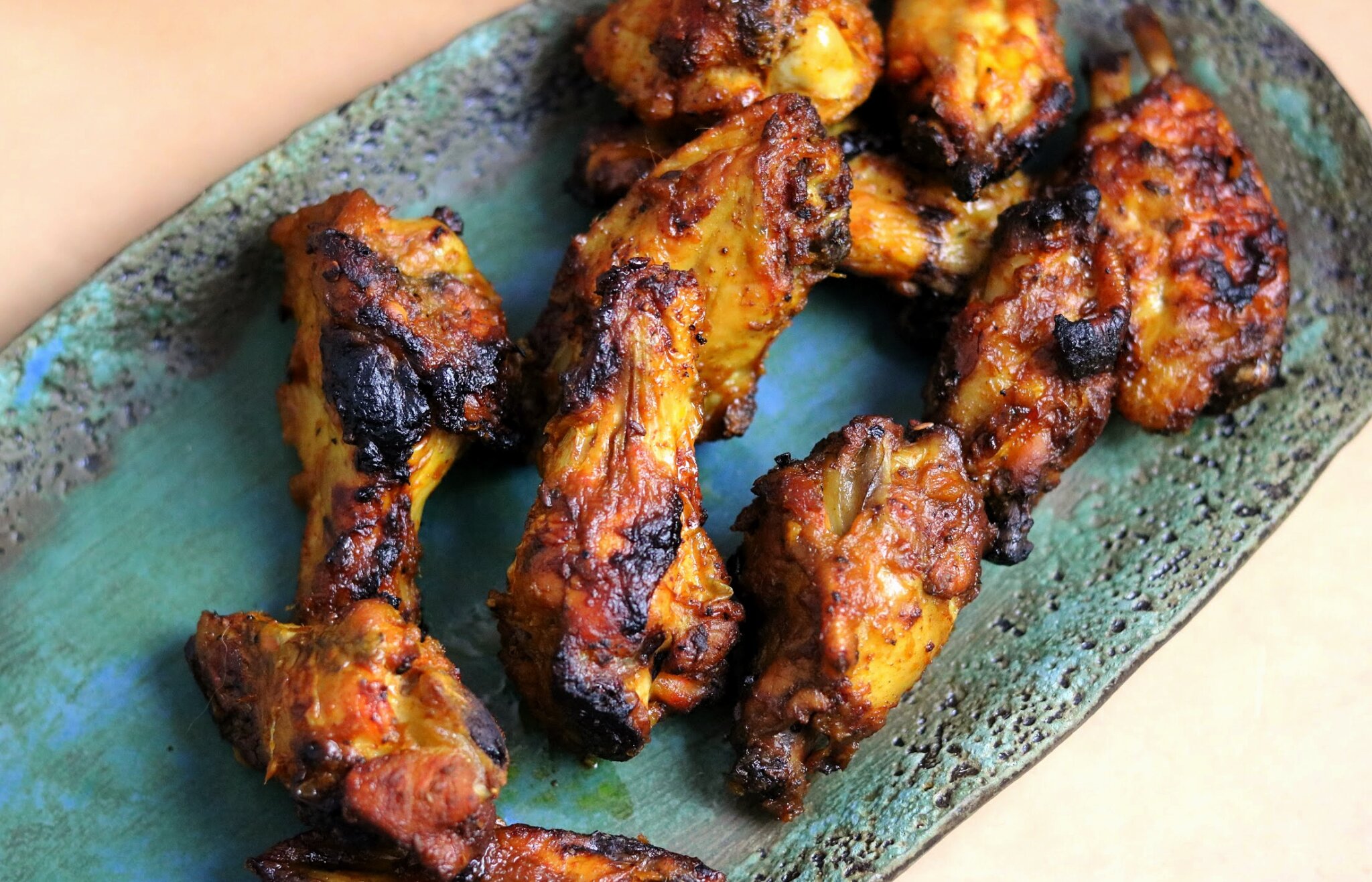 Mango Chili Chicken Wings with Garlic Lime Dip The Familiar Kitchen