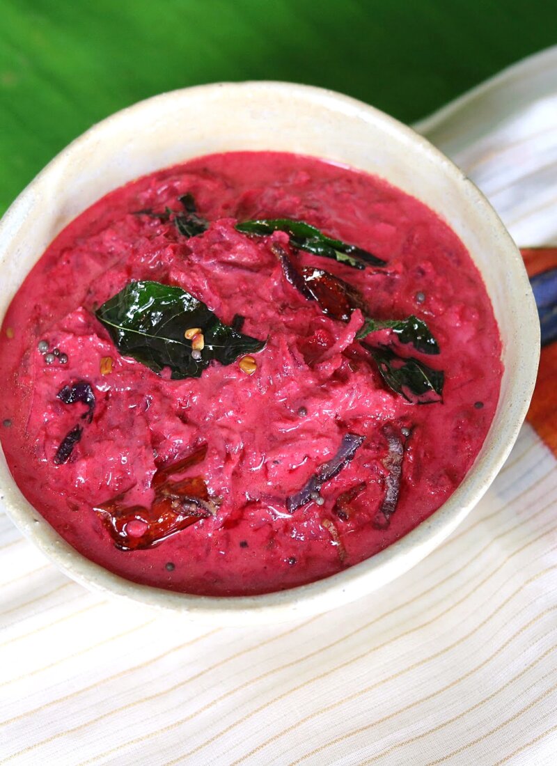 Red Beet Pachadi (Onam Sadhya Recipe)