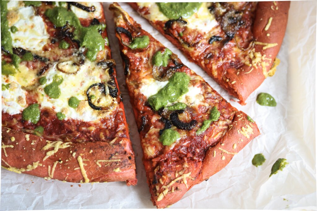 Tandoori Pizza with Tamarind Mint Chutney The Familiar Kitchen